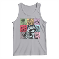 Raccoon Drinking Coffee Graphic Tank Top Funny Trash Panda Retro 90s Style - Wonder Print Shop