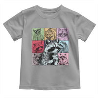 Raccoon Drinking Coffee Graphic Toddler T Shirt Funny Trash Panda Retro 90s Style - Wonder Print Shop