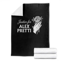 Justice for Alex Pretti Floral Memorial Throw Blanket Minneapolis Jan 24 2026 Tribute