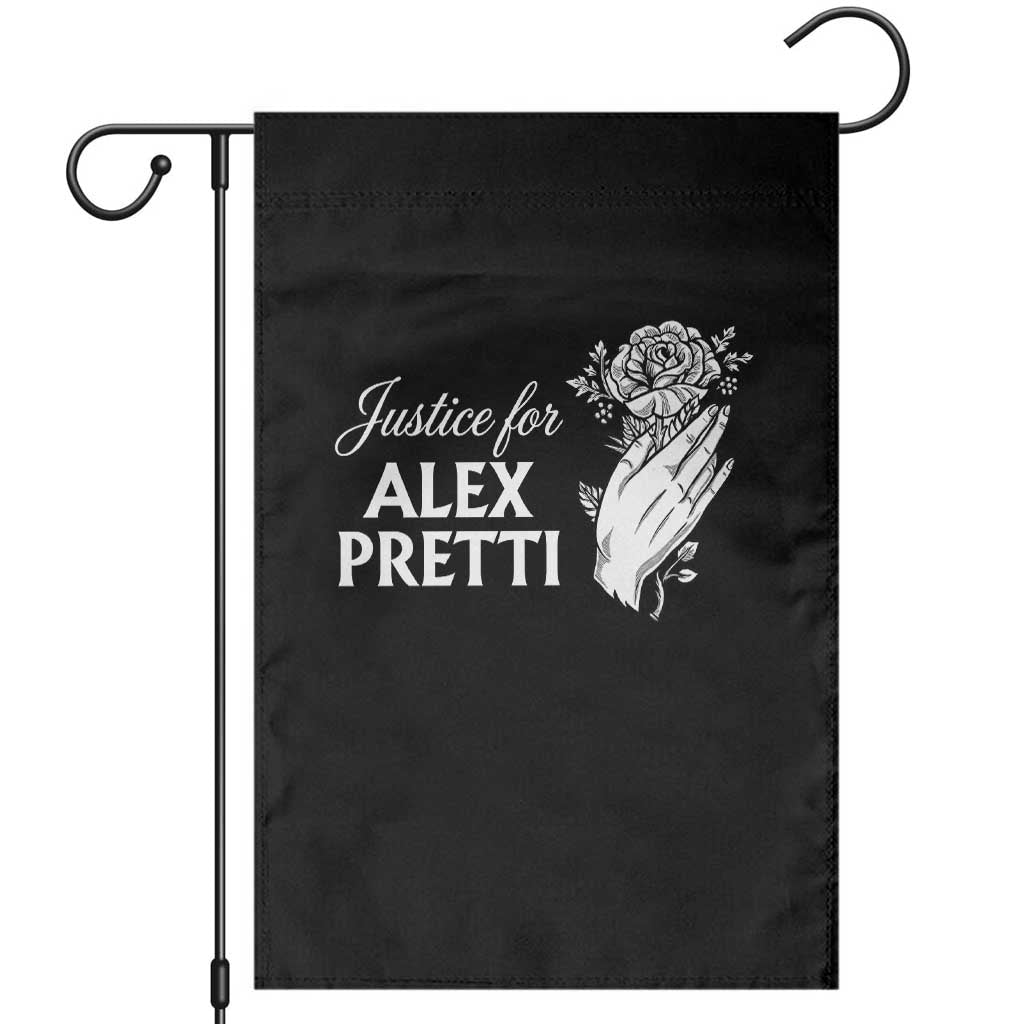 Justice for Alex Pretti Floral Memorial Garden Flag Minneapolis Jan 24 2026 Tribute