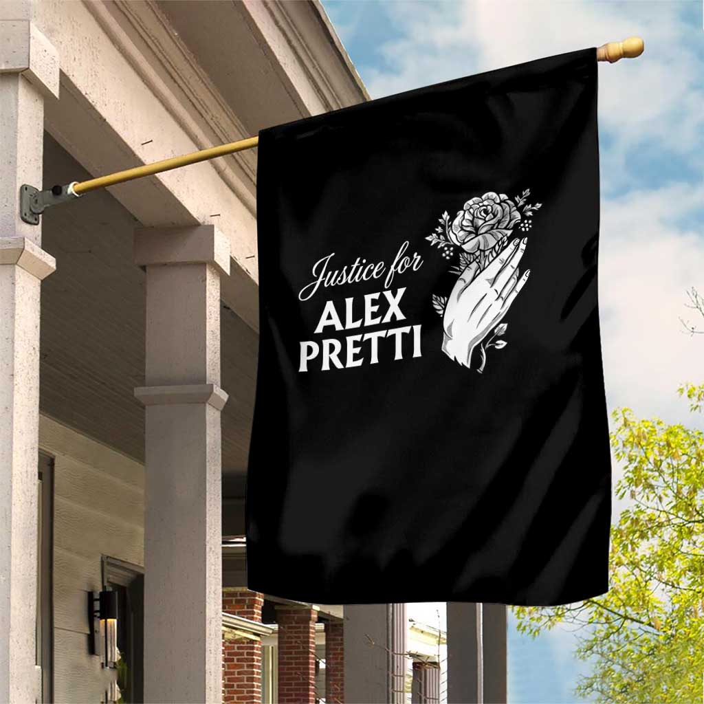 Justice for Alex Pretti Floral Memorial Garden Flag Minneapolis Jan 24 2026 Tribute