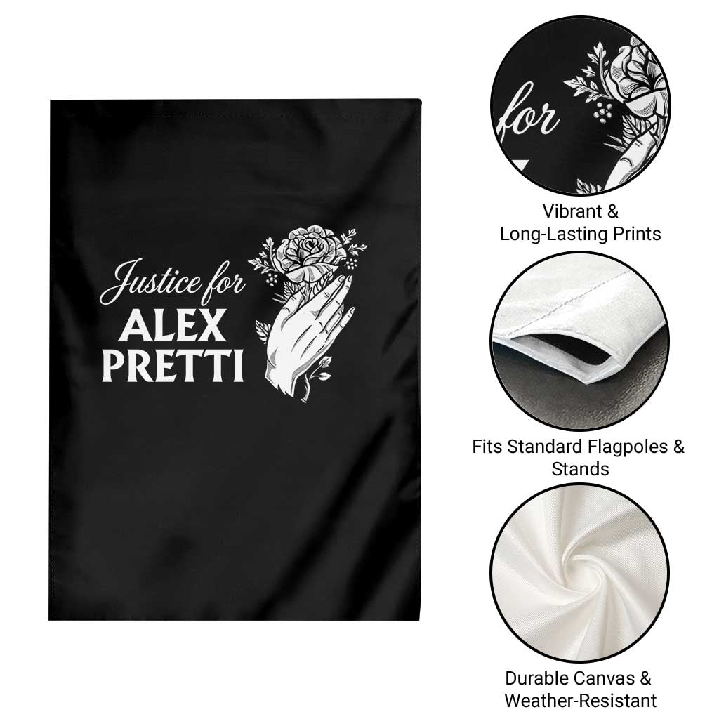 Justice for Alex Pretti Floral Memorial Garden Flag Minneapolis Jan 24 2026 Tribute