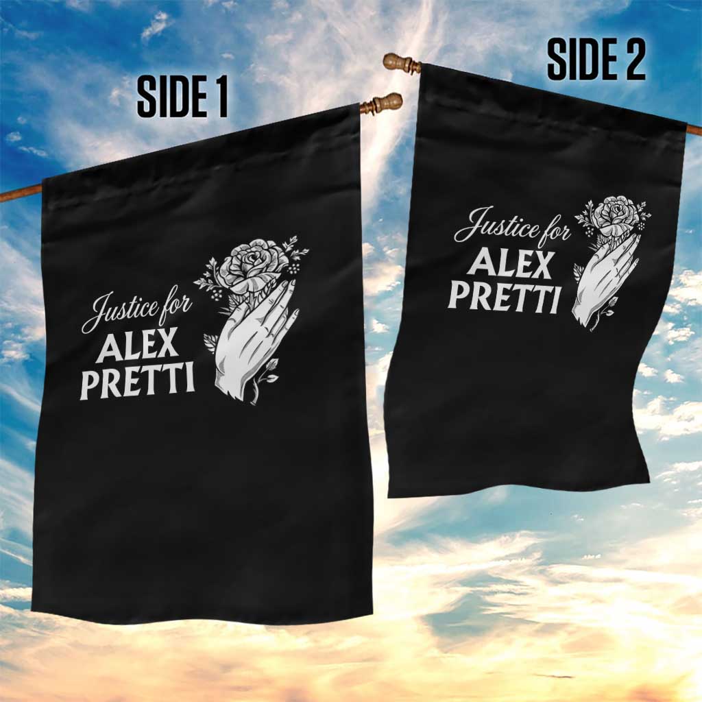 Justice for Alex Pretti Floral Memorial Garden Flag Minneapolis Jan 24 2026 Tribute