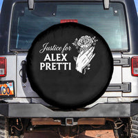 Justice for Alex Pretti Floral Memorial Spare Tire Cover Minneapolis Jan 24 2026 Tribute