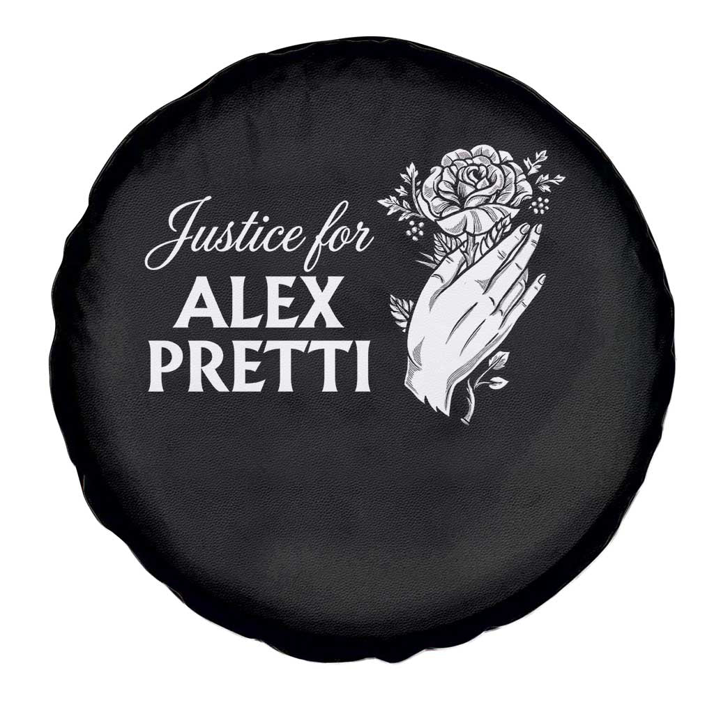 Justice for Alex Pretti Floral Memorial Spare Tire Cover Minneapolis Jan 24 2026 Tribute