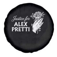 Justice for Alex Pretti Floral Memorial Spare Tire Cover Minneapolis Jan 24 2026 Tribute