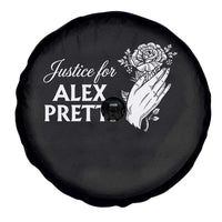 Justice for Alex Pretti Floral Memorial Spare Tire Cover Minneapolis Jan 24 2026 Tribute