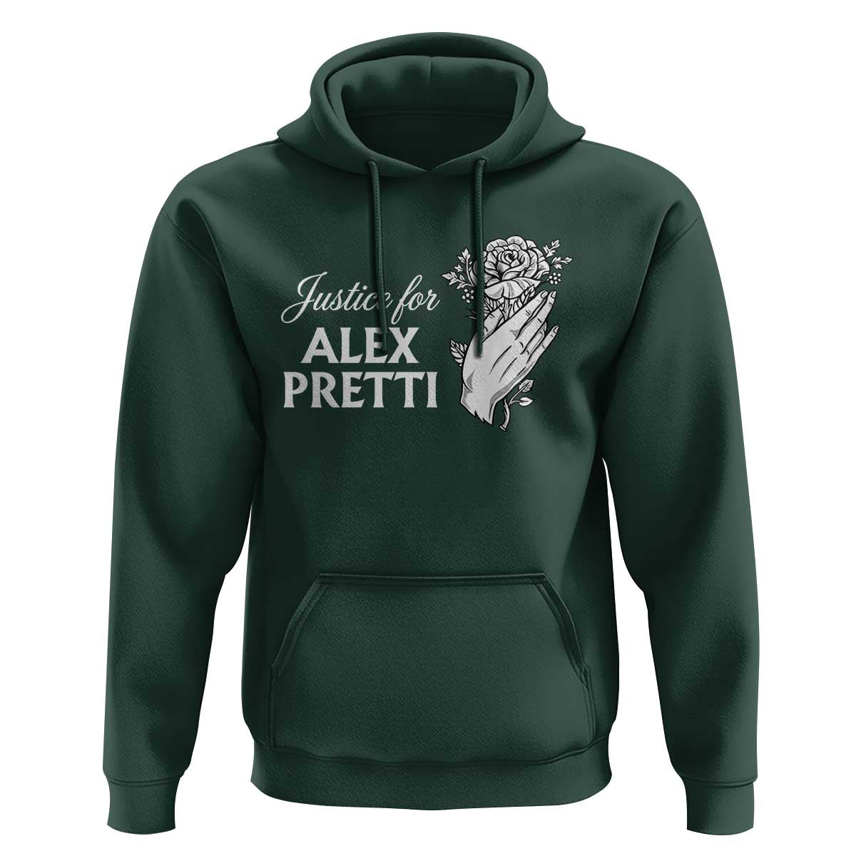 Justice for Alex Pretti Floral Memorial Hoodie Minneapolis Jan 24 2026 Tribute