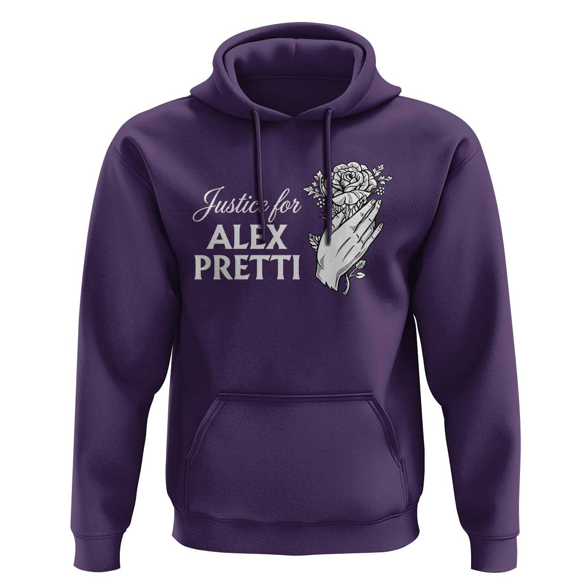 Justice for Alex Pretti Floral Memorial Hoodie Minneapolis Jan 24 2026 Tribute