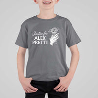 Justice for Alex Pretti Floral Memorial T Shirt For Kid Minneapolis Jan 24 2026 Tribute