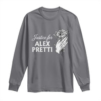 Justice for Alex Pretti Floral Memorial Long Sleeve Shirt Minneapolis Jan 24 2026 Tribute