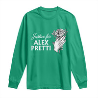 Justice for Alex Pretti Floral Memorial Long Sleeve Shirt Minneapolis Jan 24 2026 Tribute