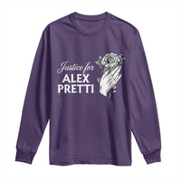 Justice for Alex Pretti Floral Memorial Long Sleeve Shirt Minneapolis Jan 24 2026 Tribute