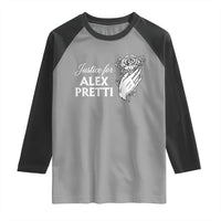 Justice for Alex Pretti Floral Memorial Raglan Shirt Minneapolis Jan 24 2026 Tribute