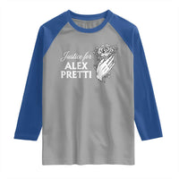 Justice for Alex Pretti Floral Memorial Raglan Shirt Minneapolis Jan 24 2026 Tribute