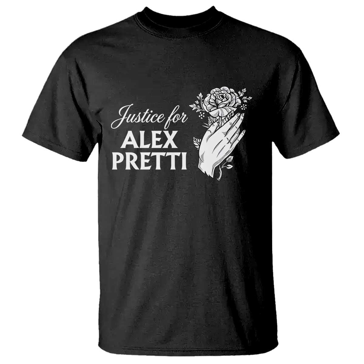 Justice for Alex Pretti Floral Memorial T Shirt Minneapolis Jan 24 2026 Tribute