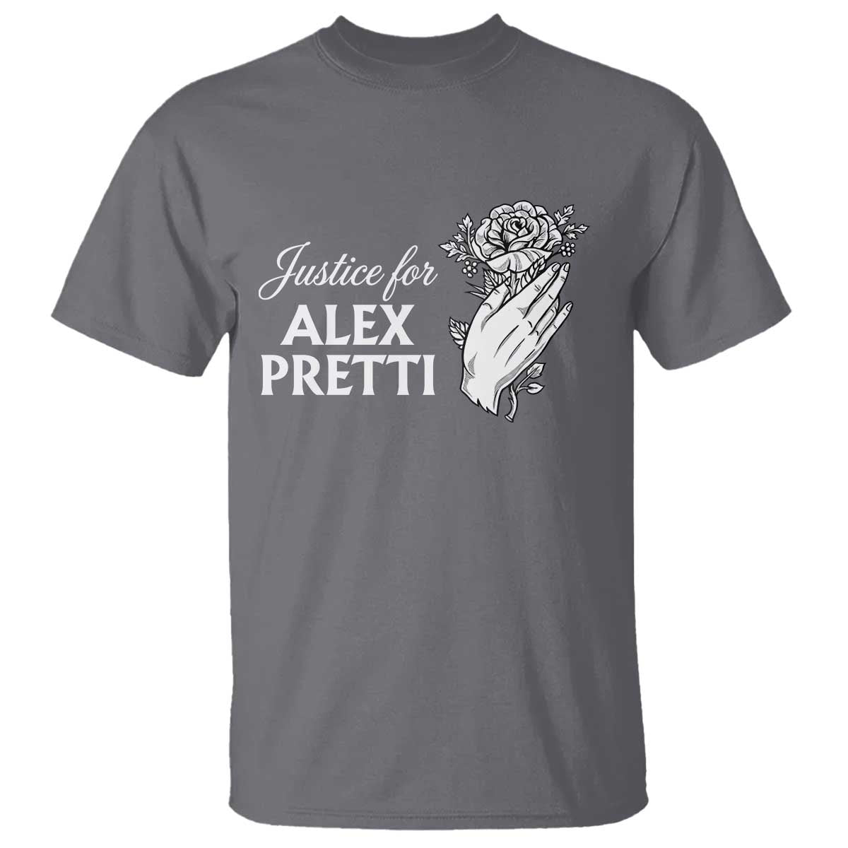 Justice for Alex Pretti Floral Memorial T Shirt Minneapolis Jan 24 2026 Tribute