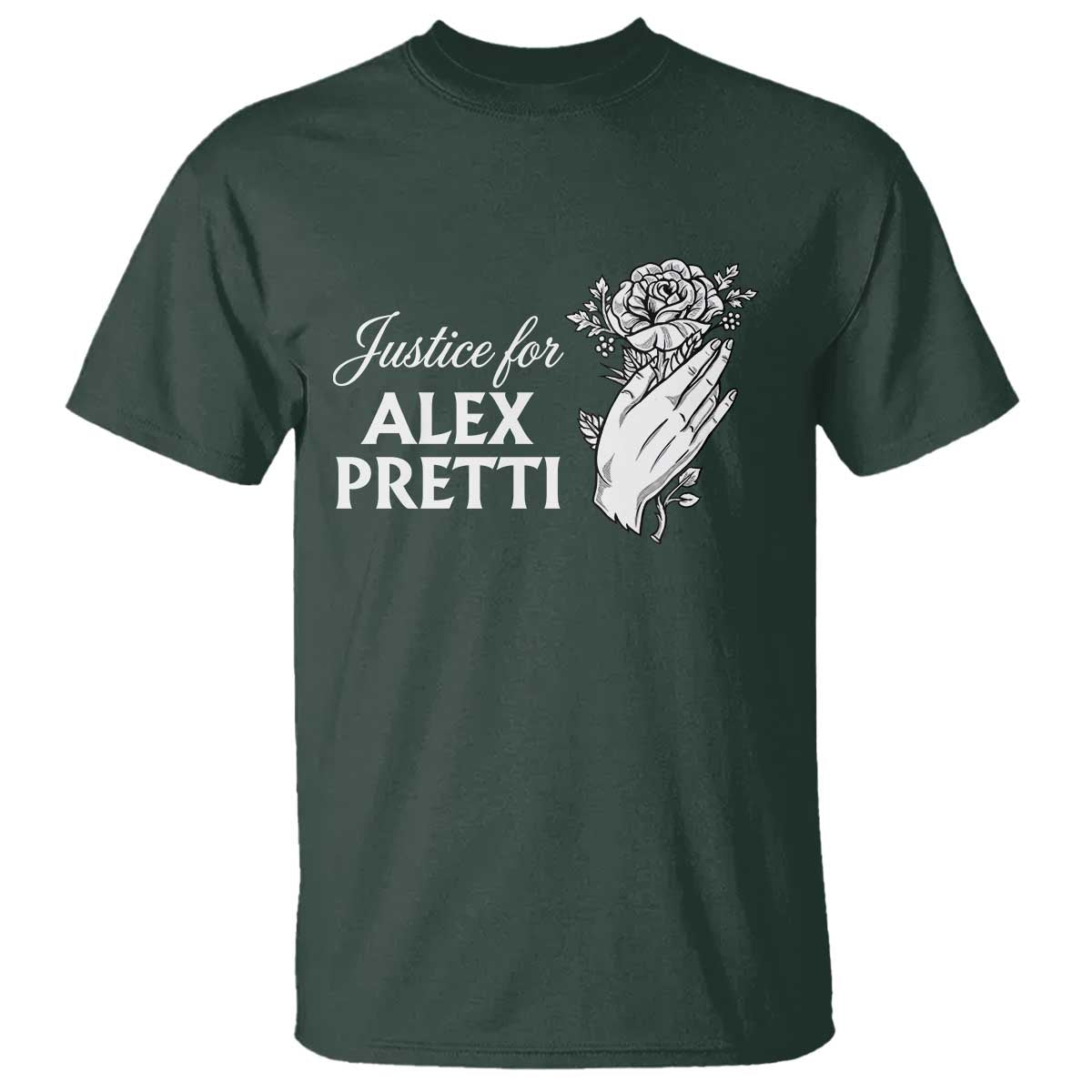 Justice for Alex Pretti Floral Memorial T Shirt Minneapolis Jan 24 2026 Tribute