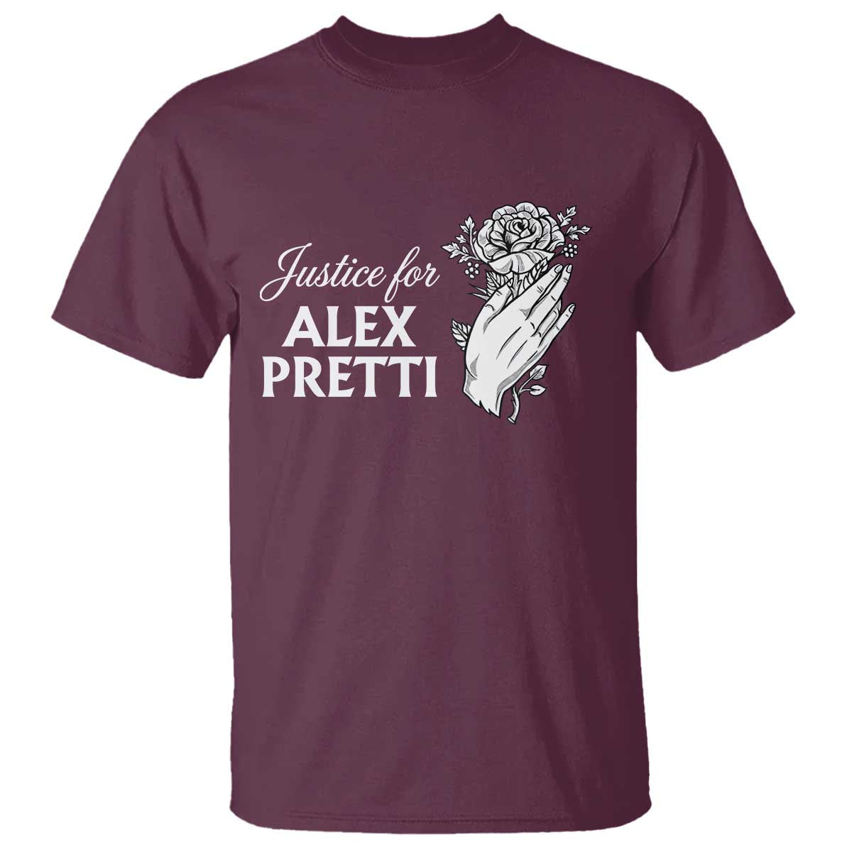 Justice for Alex Pretti Floral Memorial T Shirt Minneapolis Jan 24 2026 Tribute