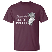Justice for Alex Pretti Floral Memorial T Shirt Minneapolis Jan 24 2026 Tribute