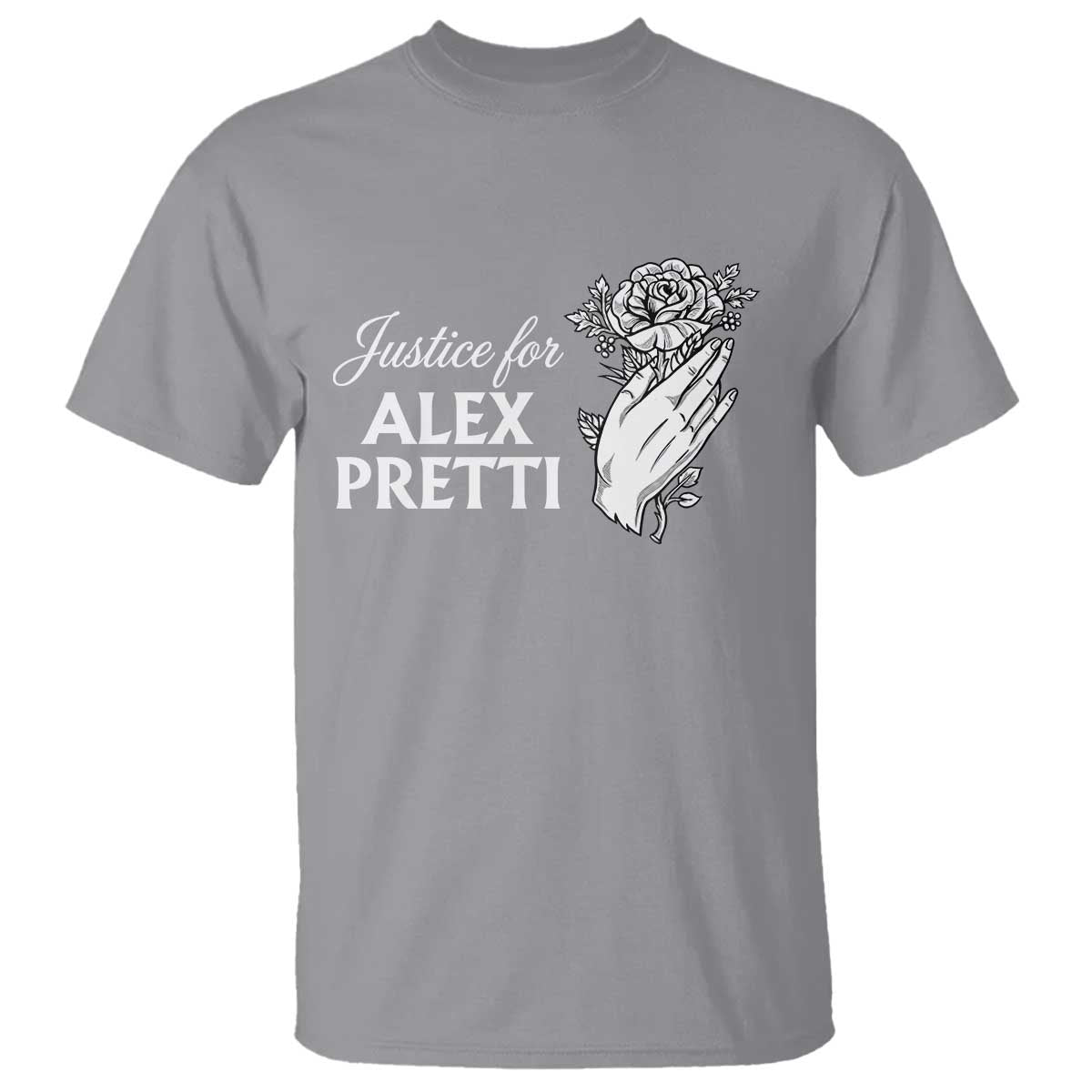 Justice for Alex Pretti Floral Memorial T Shirt Minneapolis Jan 24 2026 Tribute