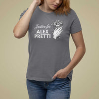 Justice for Alex Pretti Floral Memorial T Shirt For Women Minneapolis Jan 24 2026 Tribute
