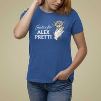 Justice for Alex Pretti Floral Memorial T Shirt For Women Minneapolis Jan 24 2026 Tribute