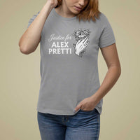 Justice for Alex Pretti Floral Memorial T Shirt For Women Minneapolis Jan 24 2026 Tribute