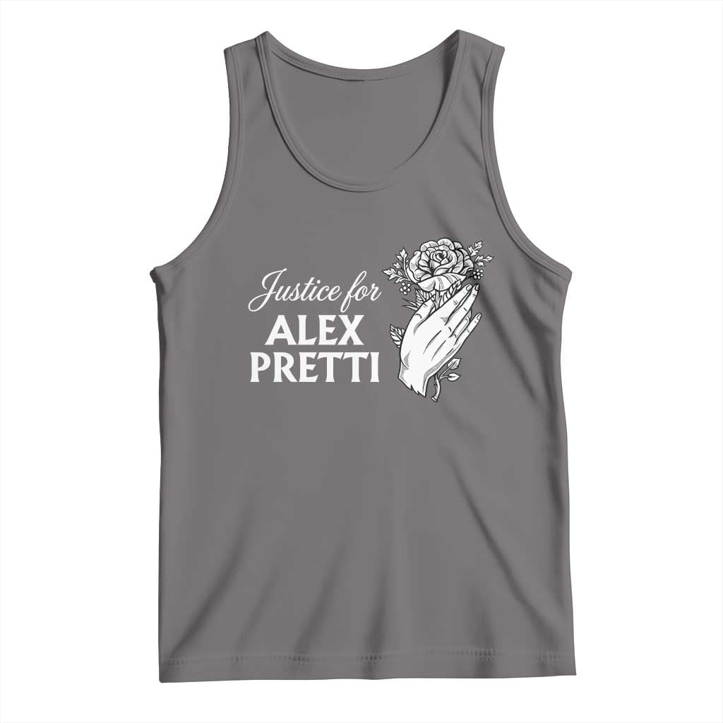 Justice for Alex Pretti Floral Memorial Tank Top Minneapolis Jan 24 2026 Tribute