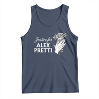 Justice for Alex Pretti Floral Memorial Tank Top Minneapolis Jan 24 2026 Tribute