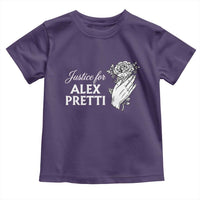 Justice for Alex Pretti Floral Memorial Toddler T Shirt Minneapolis Jan 24 2026 Tribute