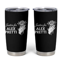 Justice for Alex Pretti Floral Memorial Tumbler Cup Minneapolis Jan 24 2026 Tribute