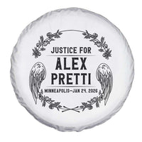 Justice for Alex Pretti Spare Tire Cover Minneapolis January 24 2026 Tribute Memorial Wreath