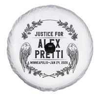 Justice for Alex Pretti Spare Tire Cover Minneapolis January 24 2026 Tribute Memorial Wreath