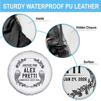 Justice for Alex Pretti Spare Tire Cover Minneapolis January 24 2026 Tribute Memorial Wreath