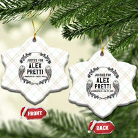 Justice for Alex Pretti Ceramic Ornament Minneapolis January 24 2026 Tribute Memorial Wreath