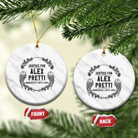 Justice for Alex Pretti Ceramic Ornament Minneapolis January 24 2026 Tribute Memorial Wreath