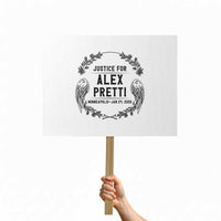 Justice for Alex Pretti Protest Sign Minneapolis January 24 2026 Tribute Memorial Wreath