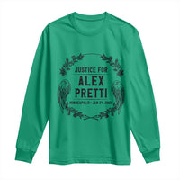 Justice for Alex Pretti Long Sleeve Shirt Minneapolis January 24 2026 Tribute Memorial Wreath