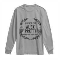 Justice for Alex Pretti Long Sleeve Shirt Minneapolis January 24 2026 Tribute Memorial Wreath