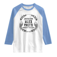 Justice for Alex Pretti Raglan Shirt Minneapolis January 24 2026 Tribute Memorial Wreath