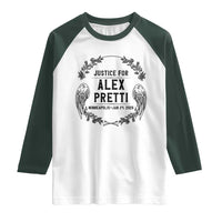 Justice for Alex Pretti Raglan Shirt Minneapolis January 24 2026 Tribute Memorial Wreath