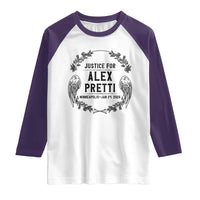 Justice for Alex Pretti Raglan Shirt Minneapolis January 24 2026 Tribute Memorial Wreath