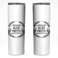 Justice for Alex Pretti Skinny Tumbler Minneapolis January 24 2026 Tribute Memorial Wreath