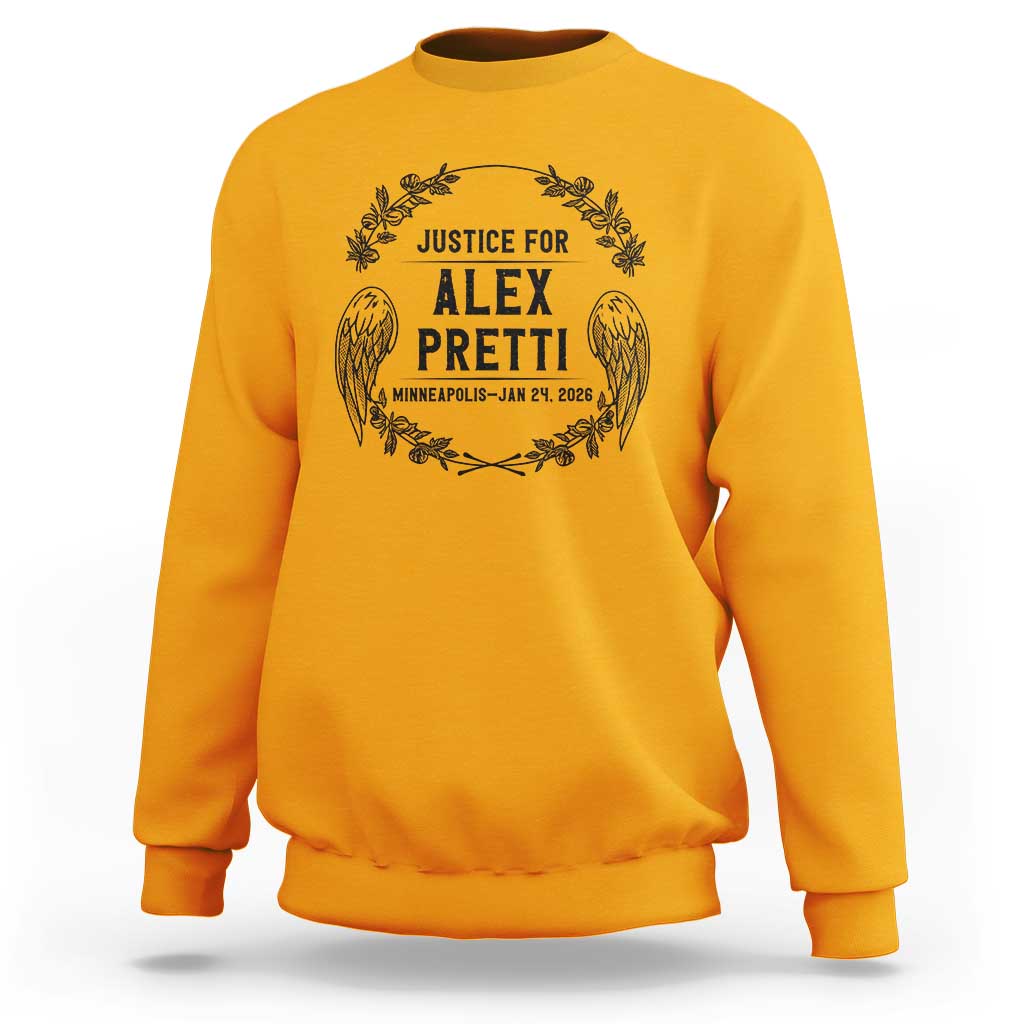 Justice for Alex Pretti Sweatshirt Minneapolis January 24 2026 Tribute Memorial Wreath