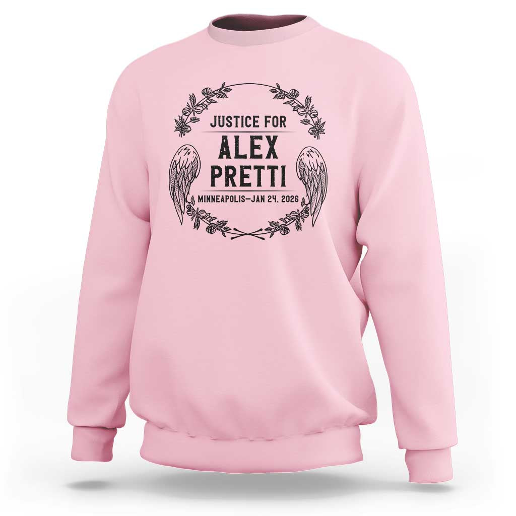 Justice for Alex Pretti Sweatshirt Minneapolis January 24 2026 Tribute Memorial Wreath