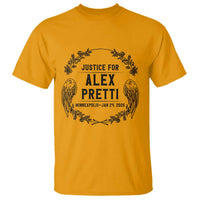 Justice for Alex Pretti T Shirt Minneapolis January 24 2026 Tribute Memorial Wreath