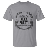 Justice for Alex Pretti T Shirt Minneapolis January 24 2026 Tribute Memorial Wreath