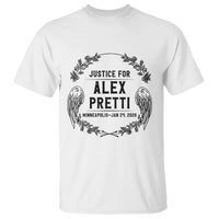 Justice for Alex Pretti T Shirt Minneapolis January 24 2026 Tribute Memorial Wreath
