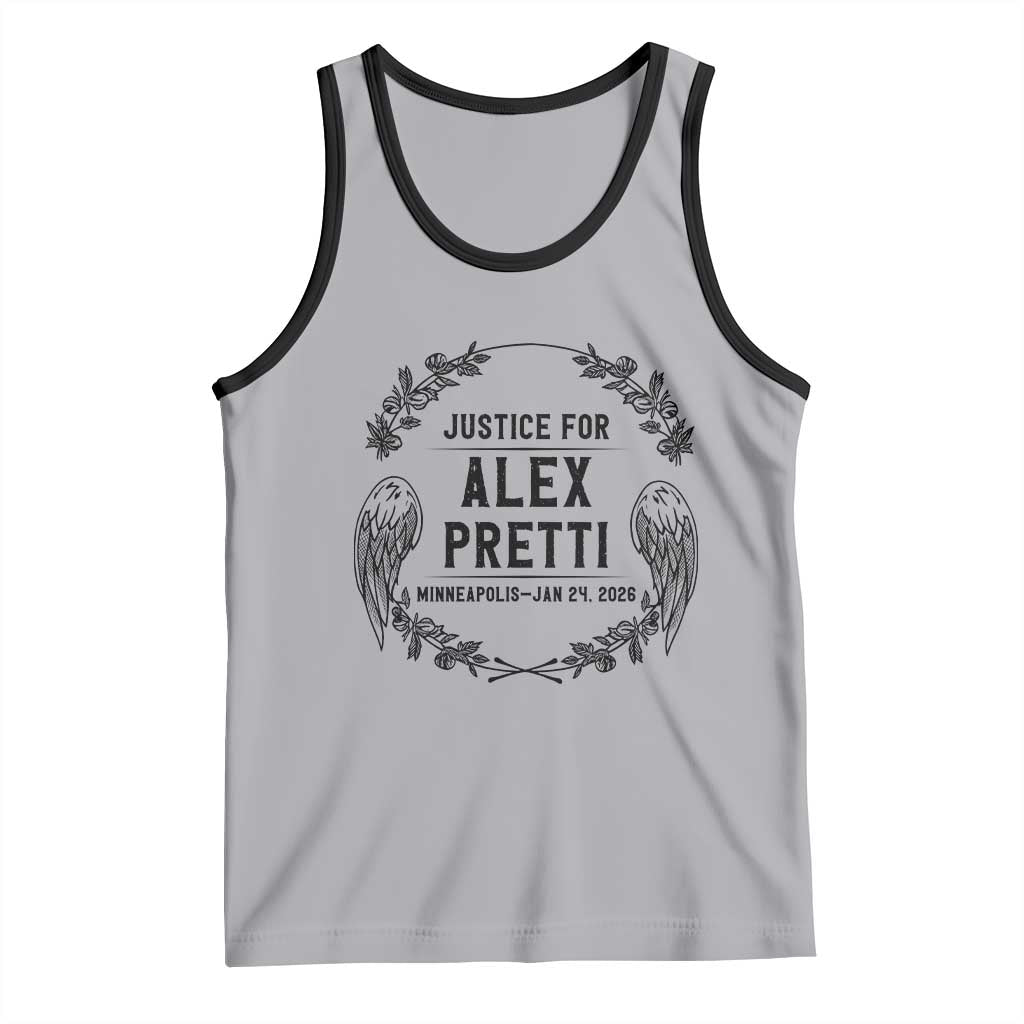Justice for Alex Pretti Tank Top Minneapolis January 24 2026 Tribute Memorial Wreath